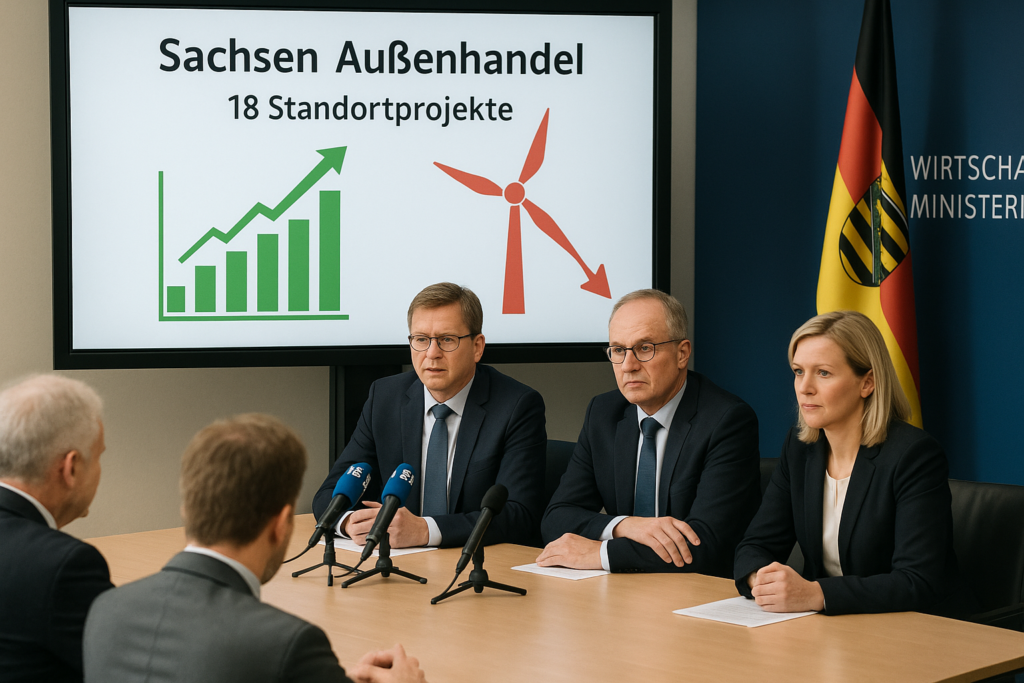 📊 Außenhandel hält Kurs: Sachsen bilanziert 18 Standortprojekte trotz Gegenwinds