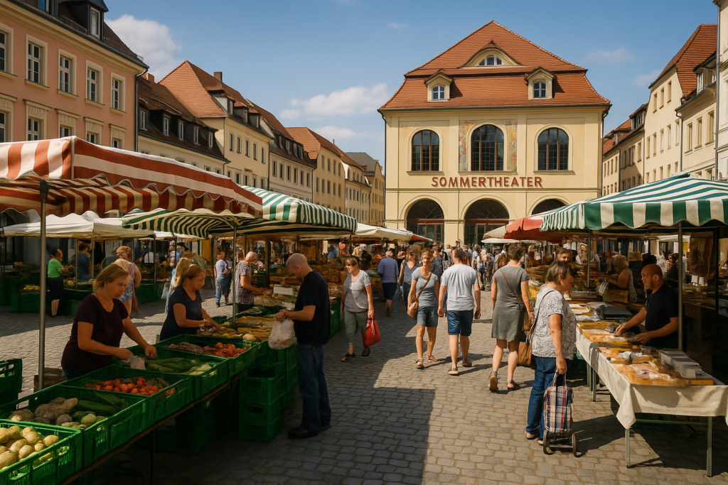 🎭 Zittauer Wochenmarkt verlegt: Neustadt ersetzt Marktplatz während Sommertheater