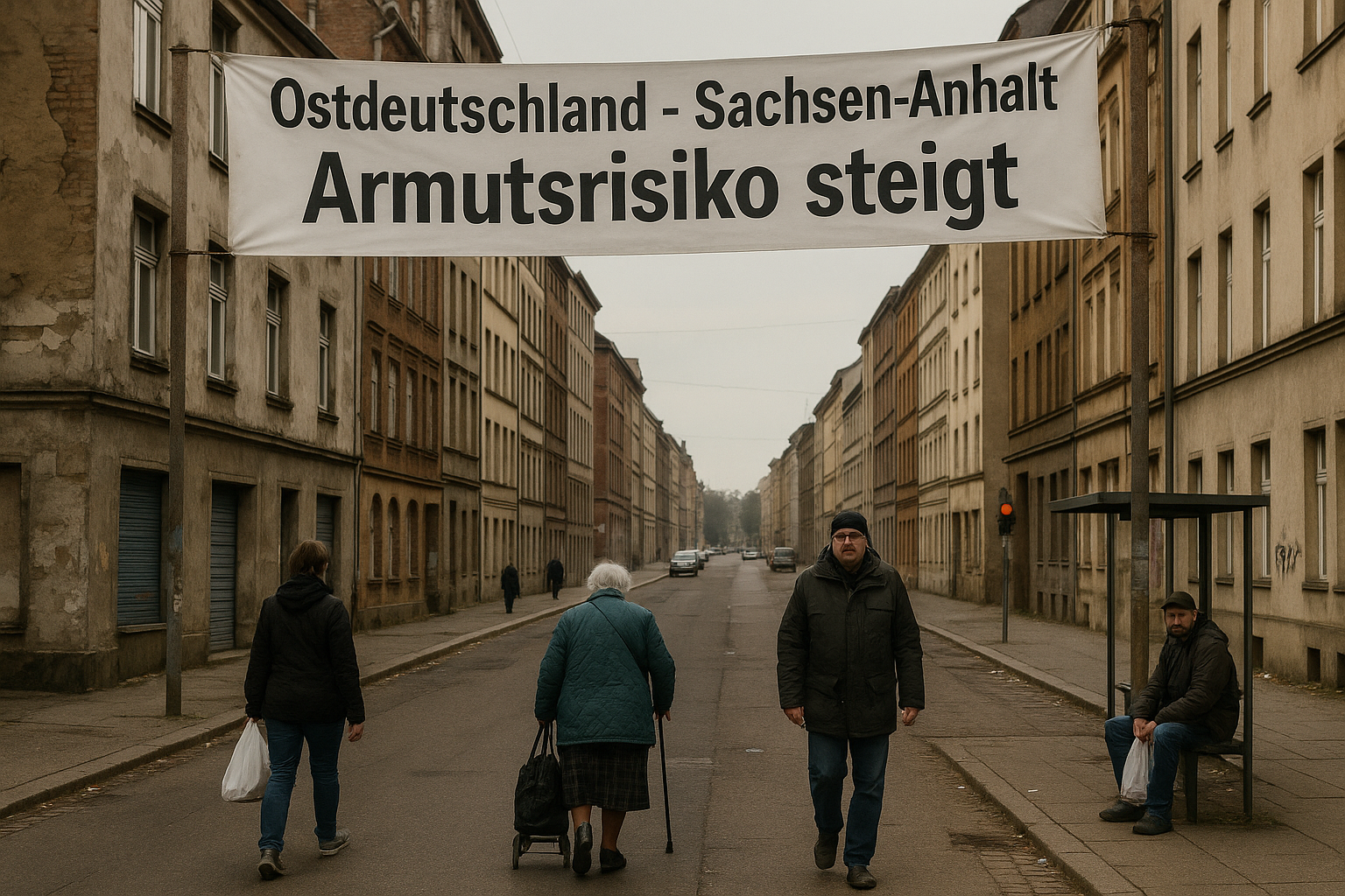 📉 Ostdeutschlands Armutsrisiko klettert – Sachsen‑Anhalt rutscht besonders stark ab