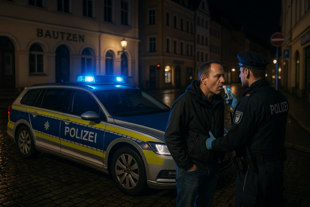 🚓 Nächtliche Fluchtfahrt durch Bautzen: 44-Jähriger nach Drogenprobe gestoppt