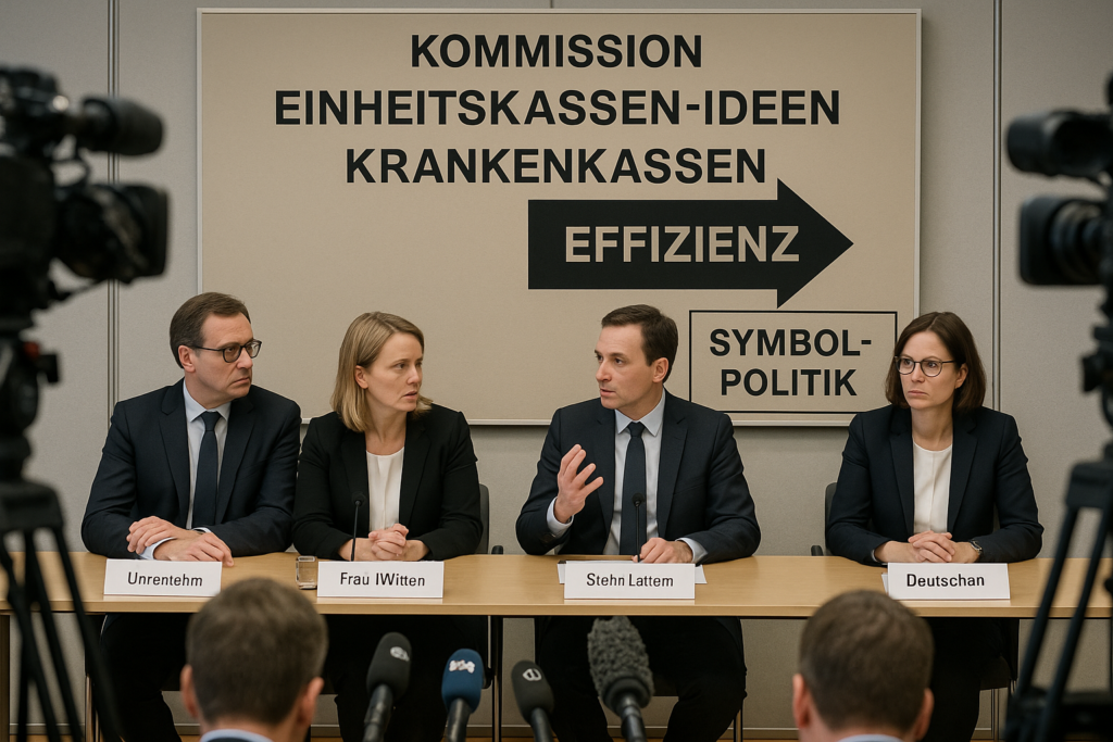 📊 Kommission bremst Einheitskassen-Ideen: Effizienz statt Symbolpolitik bei den Krankenkassen