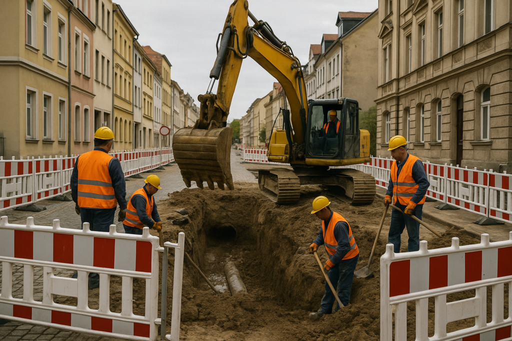 🚧 Zittau sperrt Lessingstraße: Erneuerung maroder Trinkwasserleitung blockiert Abschnitt auf Monate