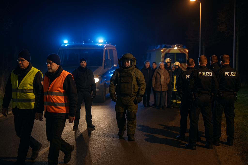 🧨 Blindgänger nahe Kubschütz: 170 Anwohner evakuiert, Entschärfung in der Nacht abgeschlossen