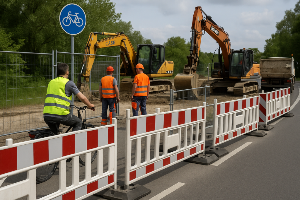 🚧 Verkehr im Kreissüden: Radweg-Baustelle bis November, S135 eine Woche gesperrt