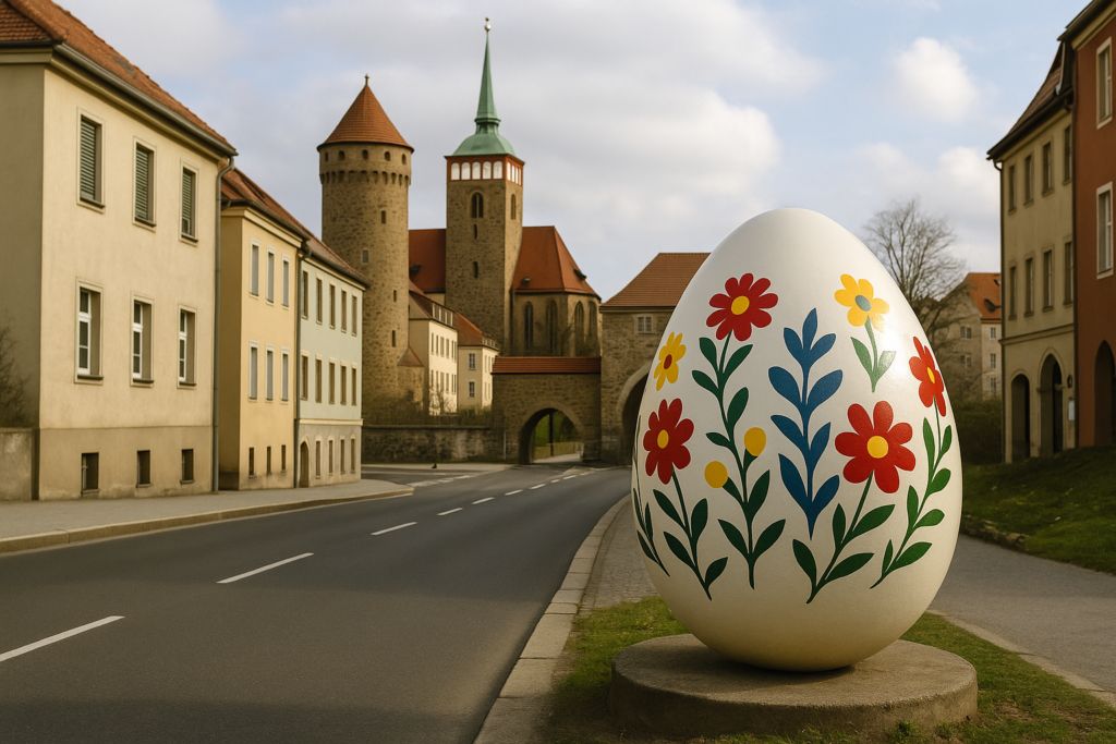 🥚 Riesenei am Stadteingang: Bautzen setzt pünktlich zu Ostern ein sichtbares Zeichen