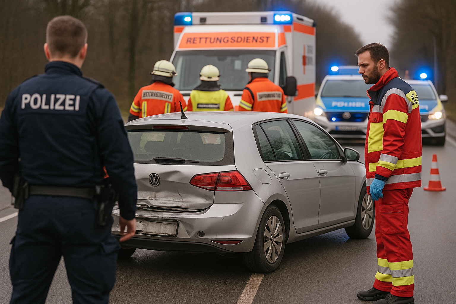 🚨 Kollision auf der B156 bei Boxberg: Zwei Verletzte nach Auffahrunfall