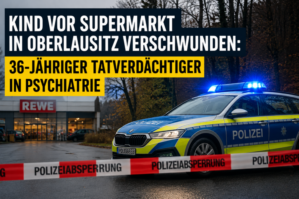 Polizeieinsatz in Rothenburg nach Vorfall mit minderjährigem Mädchen nahe Supermarkt und Waldstück