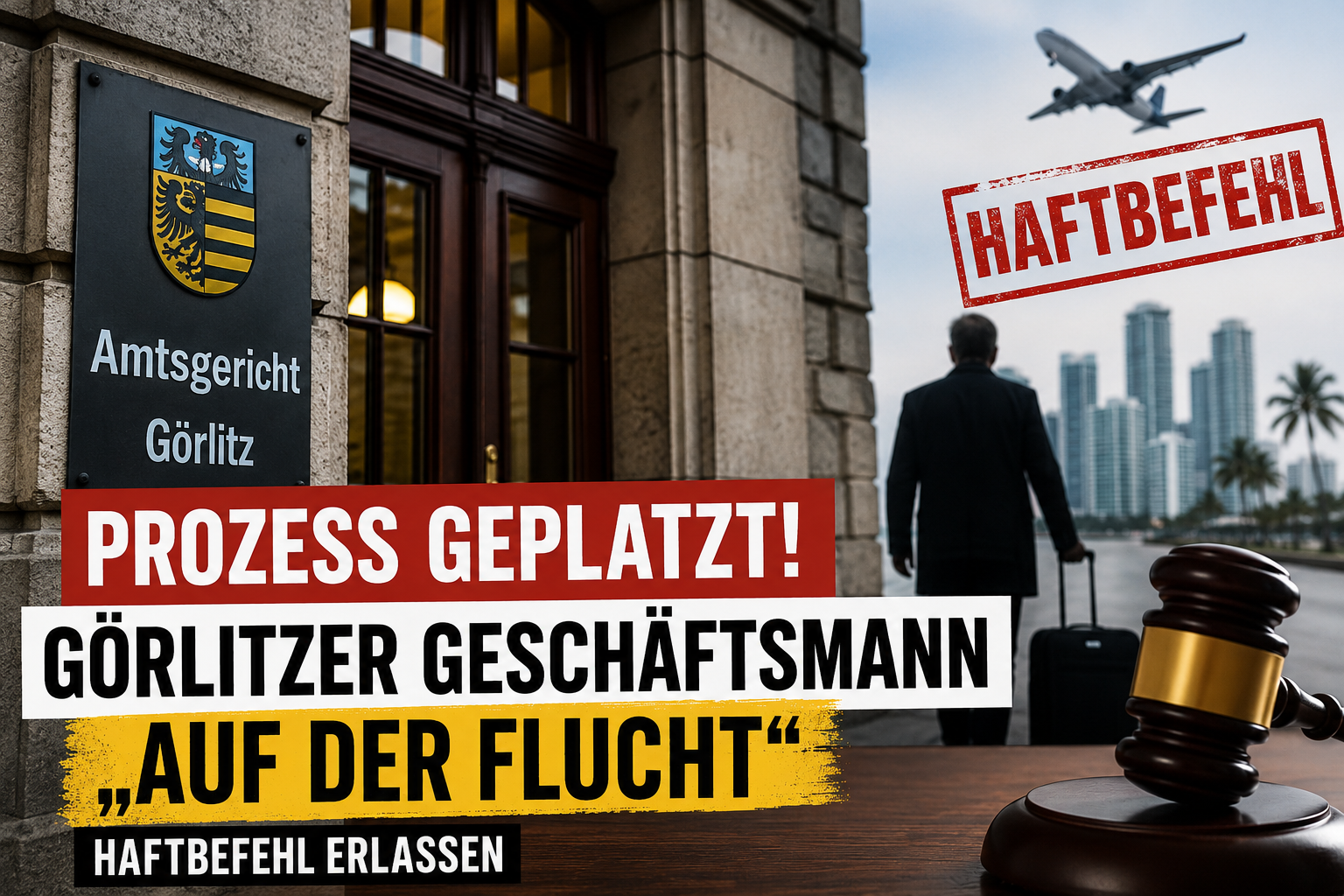 Prozess in Görlitz geplatzt: Geschäftsmann erscheint nicht vor Gericht – Haftbefehl erlassen