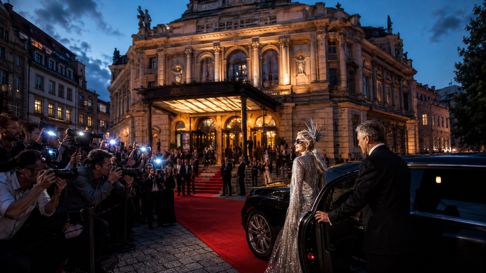 Prominente Ankunft vor dem Gerhart-Hauptmann-Theater Görlitz zur neuen Spielzeit 2026/2027