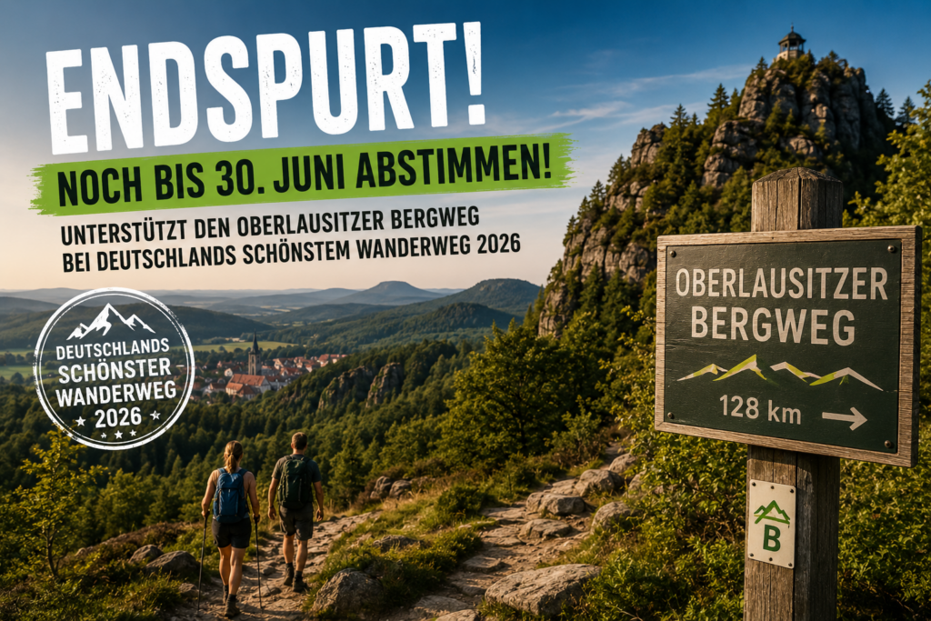 Oberlausitzer Bergweg im Zittauer Gebirge als Kandidat für Deutschlands schönsten Wanderweg 2026