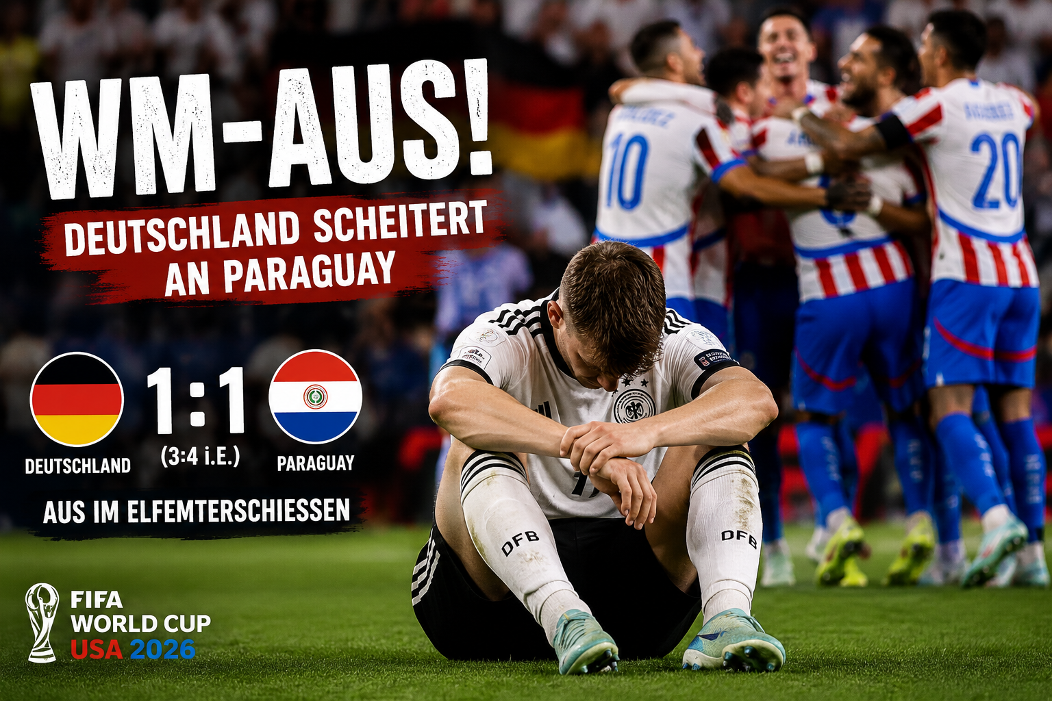 Deutschland scheitert bei der WM 2026 gegen Paraguay im Elfmeterschießen