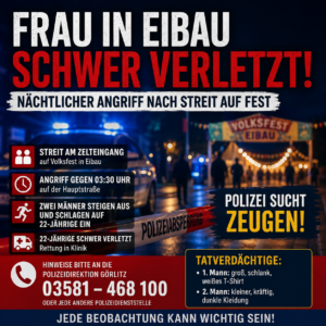 Frau in Eibau schwer verletzt Polizei sucht Zeugen nach nächtlichem Angriff