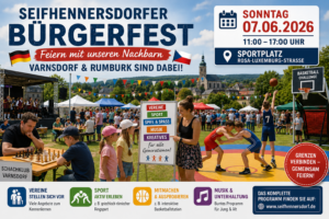 Bürgerfest in Seifhennersdorf mit Besuchern und tschechischen Nachbarn aus Varnsdorf und Rumburk