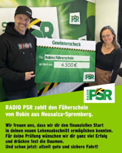 Robin aus Neusalza-Spremberg besteht Führerschein mit Unterstützung von RADIO PSR