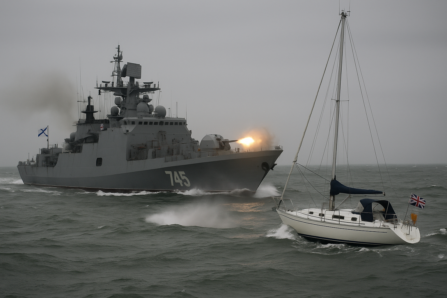 ⚠️ Zwischenfall im Ärmelkanal: Russische Fregatte setzt Warnschuss nahe britischer Jacht