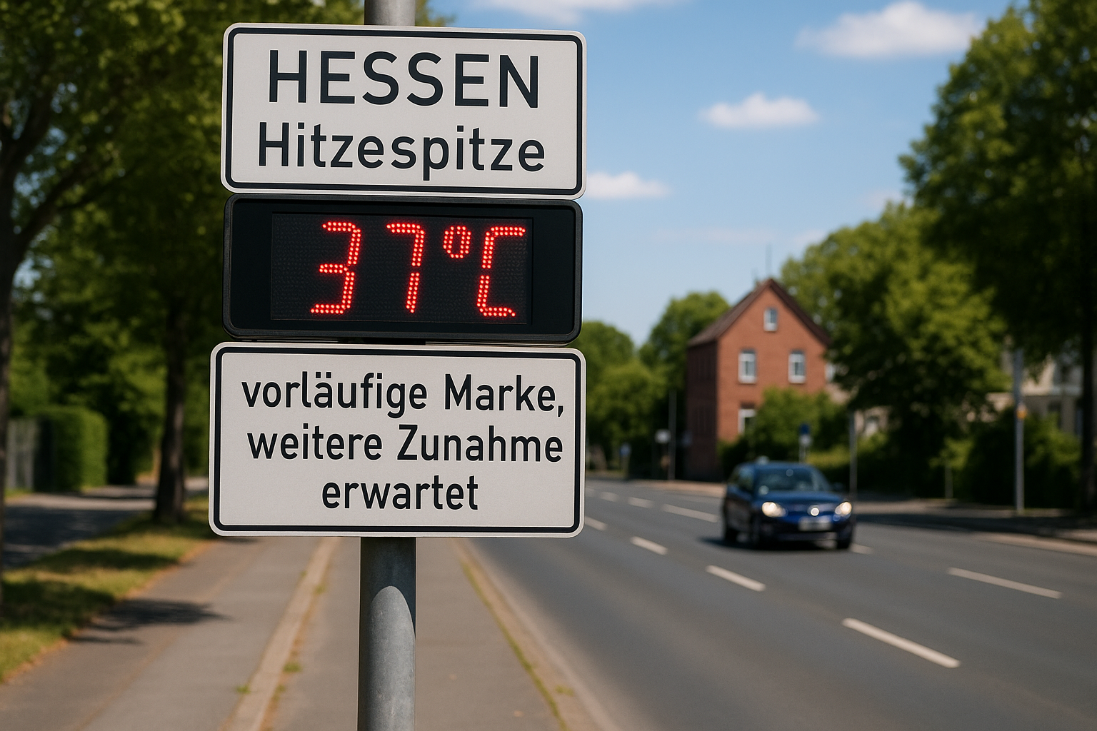 🌡️ Hitzespitze in Hessen: 37 Grad setzen vorläufige Marke – weitere Zunahme erwartet