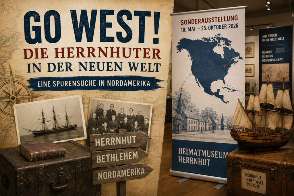Sonderausstellung Go West im Heimatmuseum Herrnhut über die Brüdergemeine in Nordamerika
