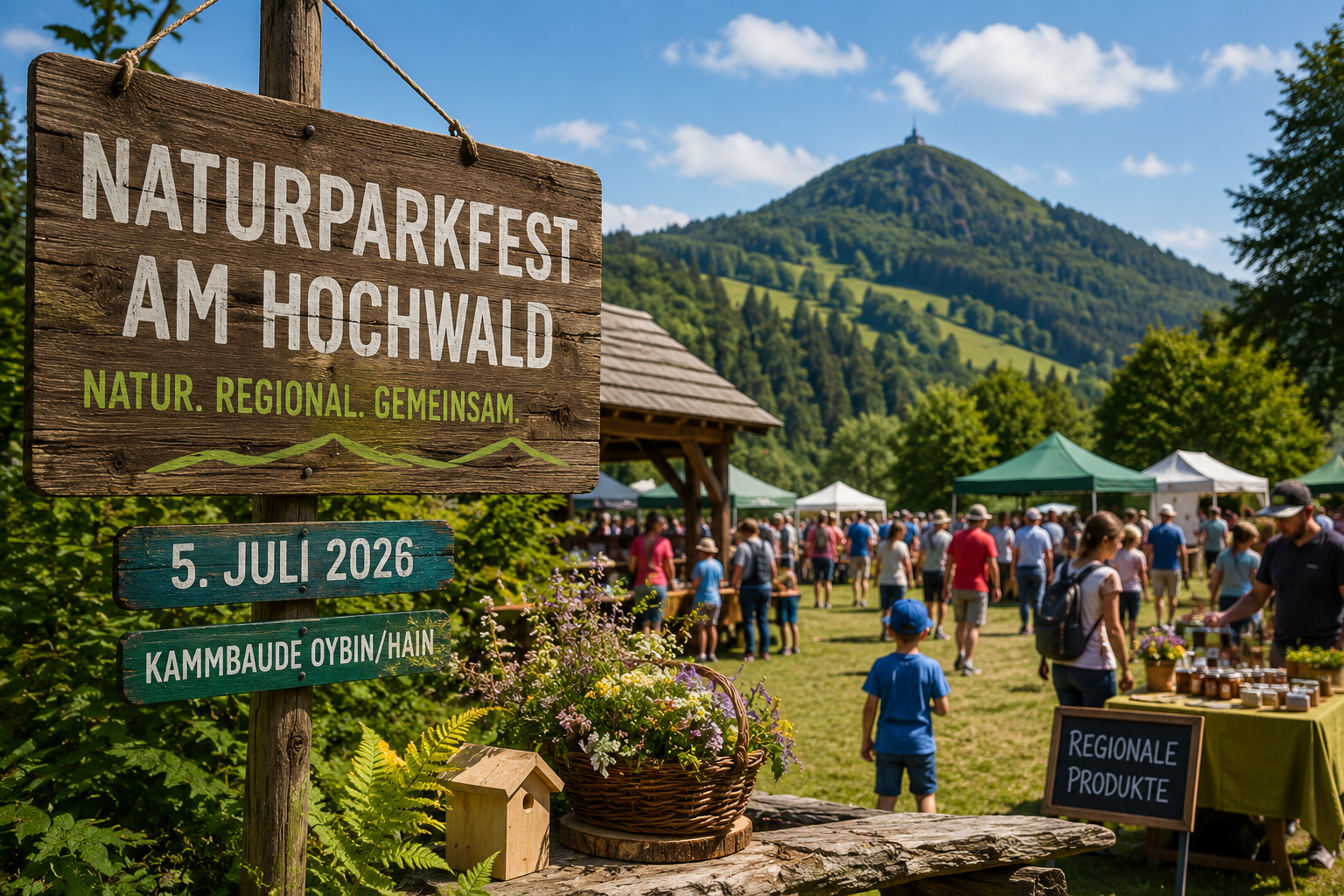 Naturparkfest am Hochwald im Zittauer Gebirge mit Naturmarkt und Familienprogramm