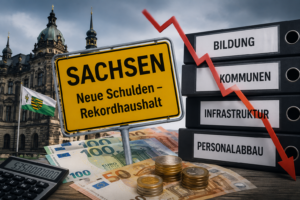 Sachsen plant Doppelhaushalt 2027 2028 mit neuen Schulden und Rekordausgaben