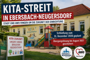 Kita-Streit in Ebersbach-Neugersdorf um die Zukunft der Spreequellspatzen und die Zusammenarbeit mit der AWO Oberlausitz