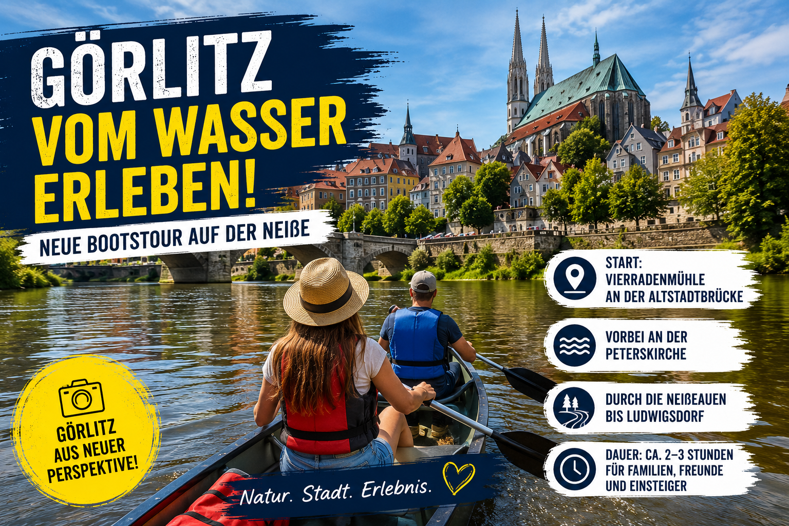 Görlitz vom Wasser erleben: Neue Bootstour startet mitten in der Altstadt