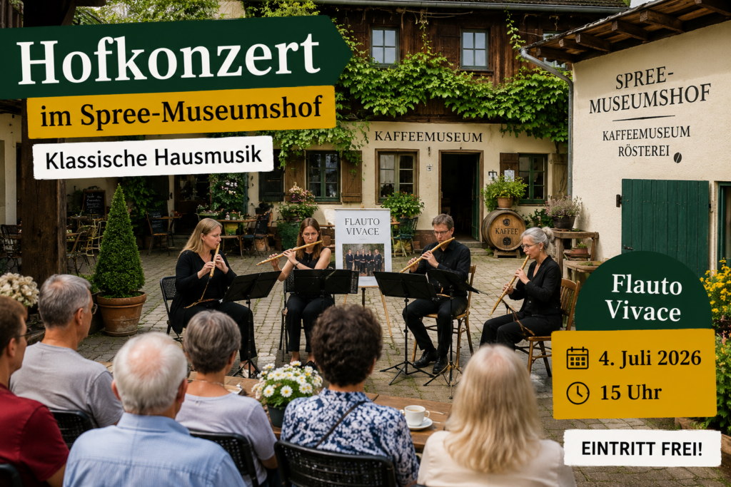 Flauto Vivace spielt klassische Hausmusik im Spree-Museumshof Ebersbach-Neugersdorf