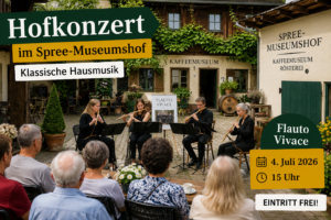 Flauto Vivace spielt klassische Hausmusik im Spree-Museumshof Ebersbach-Neugersdorf