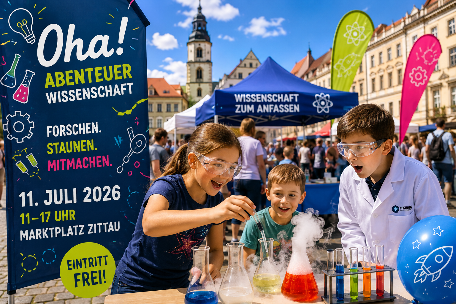 „Oha! Abenteuer Wissenschaft“: Zittau wird zur Experimentiermeile für die ganze Familie