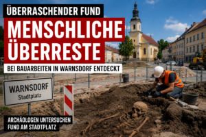 Symbolbild zum archäologischen Fund menschlicher Überreste bei Bauarbeiten am Stadtplatz in Warnsdorf