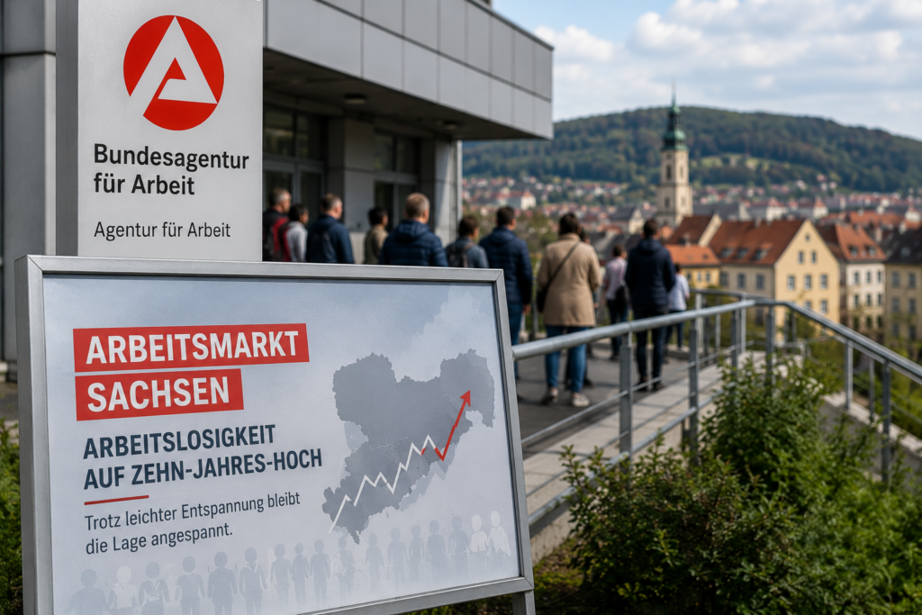 Arbeitslosigkeit in Sachsen und der Oberlausitz auf hohem Niveau im Juni 2026