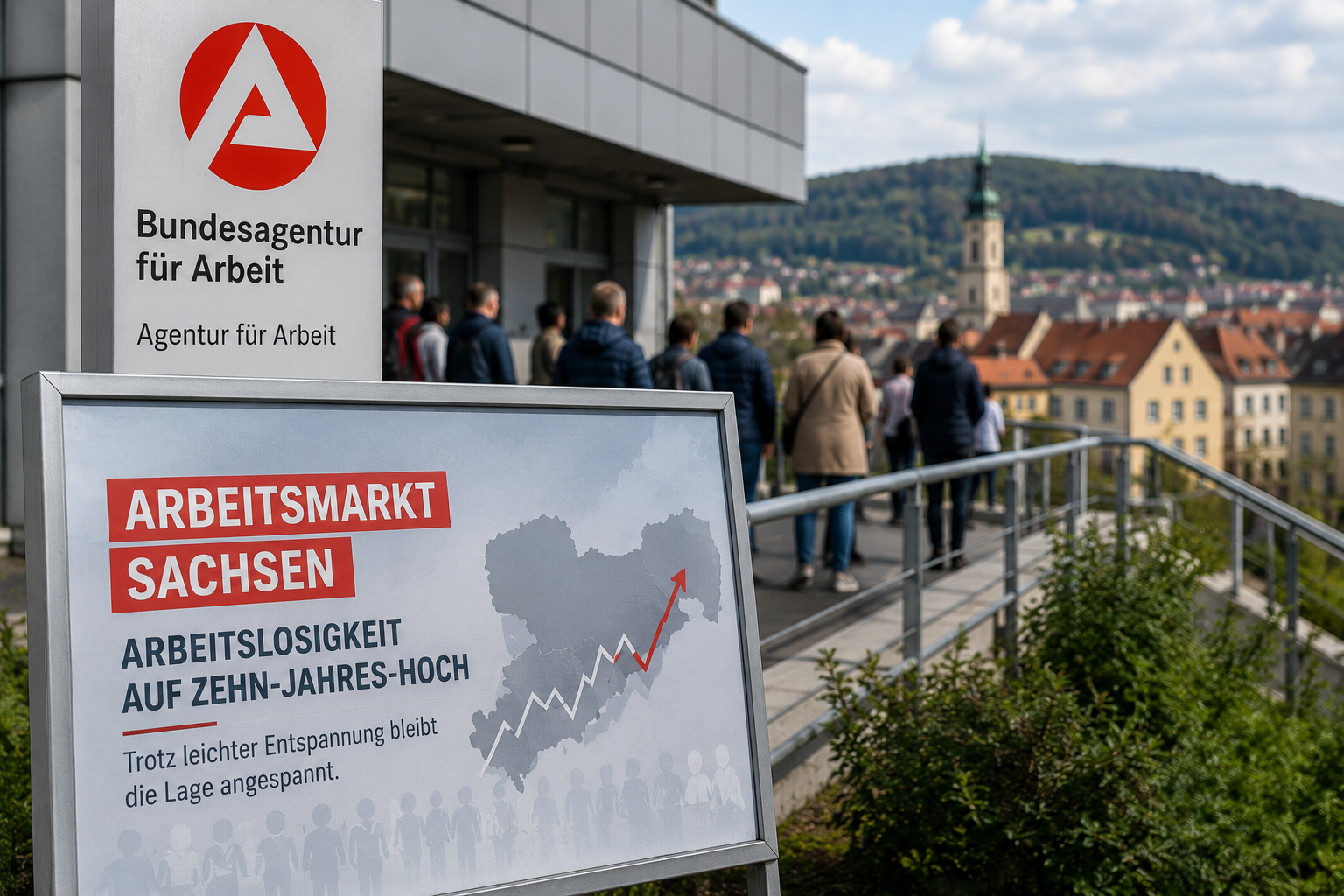 Arbeitslosigkeit in Sachsen und der Oberlausitz auf hohem Niveau im Juni 2026