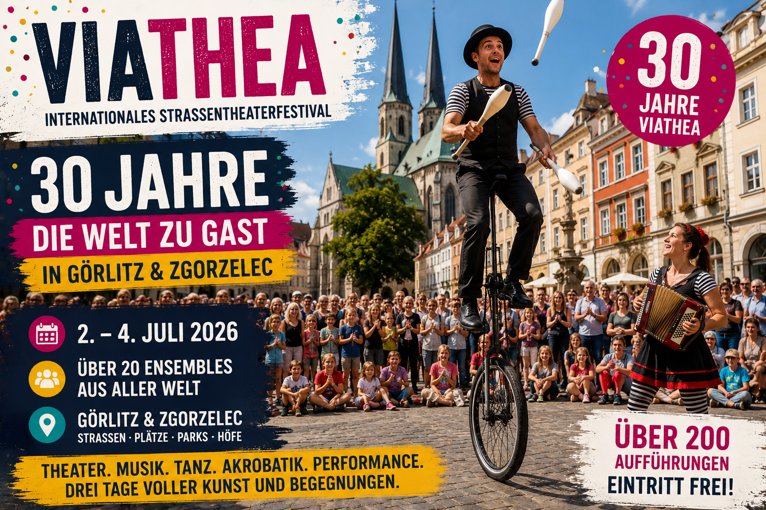 30 Jahre ViaThea: Görlitz wird zur Bühne für Straßenkunst aus aller Welt
