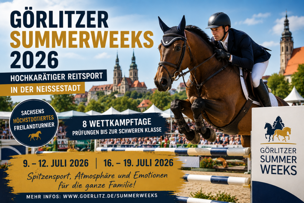 Görlitzer Summerweeks 2026 mit hochklassigem Reitsport und Springprüfungen